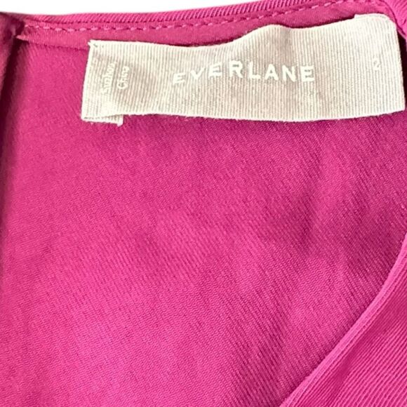 EVERLANE Women’s Bright Pink Sleeveless Top Size 2 - Picture 3 of 5